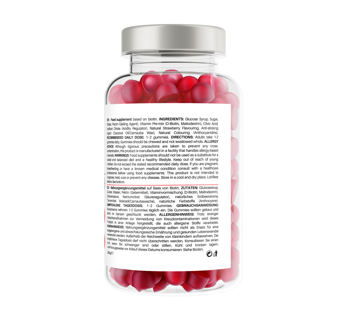 Hair, Skin and Nails - Biotin Strawberry Gummies