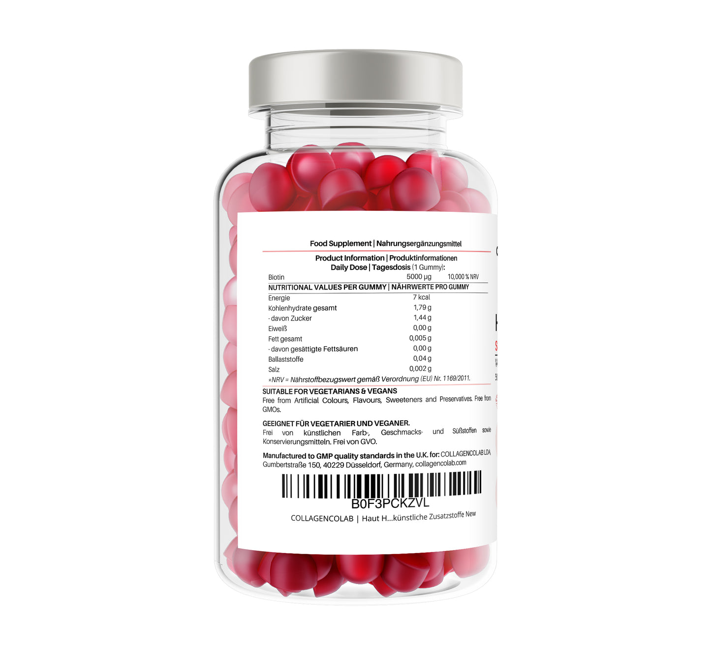 Hair, Skin and Nails - Biotin Strawberry Gummies